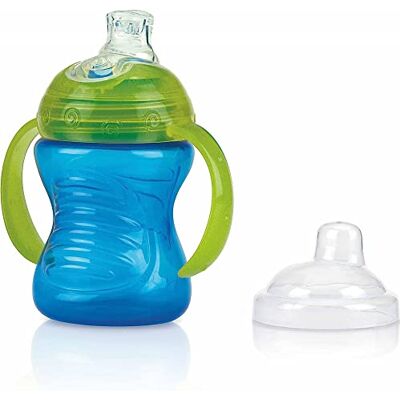 Nuby Nûby Swirl Becher, auslaufsicher, Blau 6 m+ Nuby Nûby Swirl Becher, auslaufsicher, Blau 6 m+