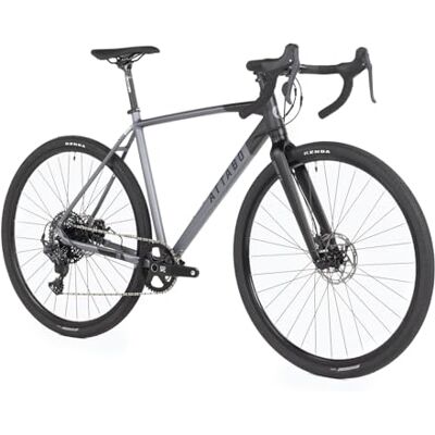ATTABO Gravel Bike GRADO 2.0 mit Aluminiumrahmen 56 cm Ergonomischer Lenker Mechanische Scheibenbremse TEKTRO Grau Fahrrad mit 28" Laufrädern mit Zubehör Verstellbarer Sattel 10-Gang Schaltgetriebe ATTABO Gravel Bike GRADO 2.0 mit Aluminiumrahmen 56 cm Ergonomischer Lenker Mechanische Scheibenbremse TEKTRO Grau Fahrrad mit 28" Laufrädern mit Zubehör Verstellbarer Sattel 10-Gang Schaltgetriebe