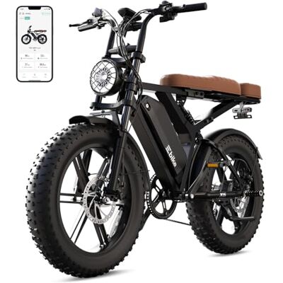 TS TST GRP LLC TST E Bike 20" Elektrofahrrad Erwachsene mit Fettreifen, 250W Motor 48V 15AH Akku, 25km/h 60km Maxi Reichweite E Fatbike, 7-Gang All-Terrain Elektro Fahrrad mit Federung, LCD-Display & App-Steuerung TS TST GRP LLC TST E Bike 20" Elektrofahrrad Erwachsene mit Fettreifen, 250W Motor 48V 15AH Akku, 25km/h 60km Maxi Reichweite E Fatbike, 7-Gang All-Terrain Elektro Fahrrad mit Federung, LCD-Display & App-Steuerung