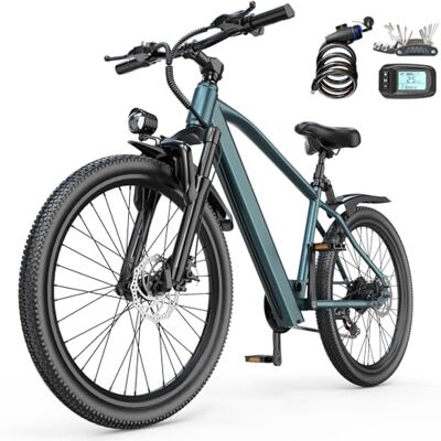Eleglide Elegllde E-Bike 26" 7-Gang Hochkohlenstoffstahlrahmen Elektrofahrrad 250W Motor 10Ah Akku Höchstgeschwindigkeit 25km/h City E-Bike mit LCD Display, ideal für Damen und Herren Eleglide Elegllde E-Bike 26" 7-Gang Hochkohlenstoffstahlrahmen Elektrofahrrad 250W Motor 10Ah Akku Höchstgeschwindigkeit 25km/h City E-Bike mit LCD Display, ideal für Damen und Herren