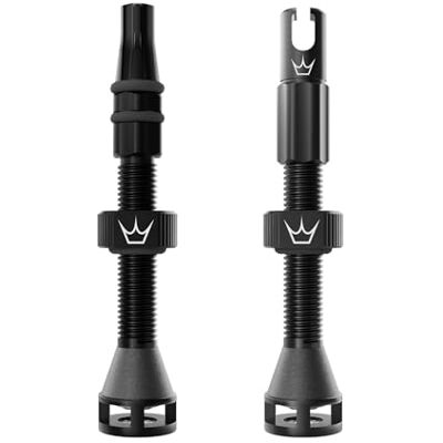 Peaty's Holeshot Fast Flow Tubeless Ventil Hochdurchfluss-Design mit Anti-Verstopfungsfunktion für Dichtmittel, Schnelle Reifenmontage, 7075-Aluminium, MTB-kompatible Fahrrad Ventile, 42mm Schwarz Peaty's Holeshot Fast Flow Tubeless Ventil Hochdurchfluss-Design mit Anti-Verstopfungsfunktion für Dichtmittel, Schnelle Reifenmontage, 7075-Aluminium, MTB-kompatible Fahrrad Ventile, 42mm Schwarz