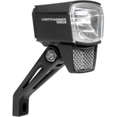 Trelock LS 805-T Lighthammer 60 Lux Dynamo Fahrradlicht – Tagfahrlicht-Modus – Inklusive Gabelhalterung ZL 410 – StVZO zugelassen Trelock LS 805-T Lighthammer 60 Lux Dynamo Fahrradlicht – Tagfahrlicht-Modus – Inklusive Gabelhalterung ZL 410 – StVZO zugelassen