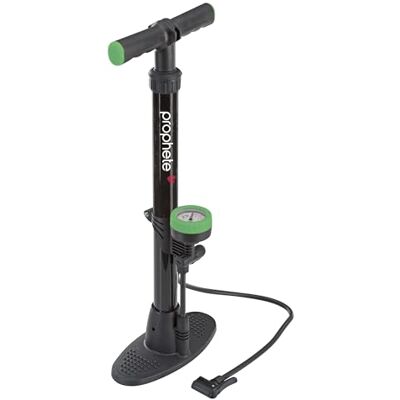 Prophete Fahrradpumpe, Standluftpumpe mit Duo-Klemmhebelstecker, max. Pumpdruck 6 bar, ergonomischer Griff, mit Manometer, Metallgehäuse, Länge 560 mm Prophete Fahrradpumpe, Standluftpumpe mit Duo-Klemmhebelstecker, max. Pumpdruck 6 bar, ergonomischer Griff, mit Manometer, Metallgehäuse, Länge 560 mm