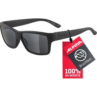 ALPINA KACEY Verspiegelte und Bruchsichere Sonnenbrille Mit 100% UV-Schutz Für Erwachsene, all black matt, One Size ALPINA KACEY Verspiegelte und Bruchsichere Sonnenbrille Mit 100% UV-Schutz Für Erwachsene, all black matt, One Size