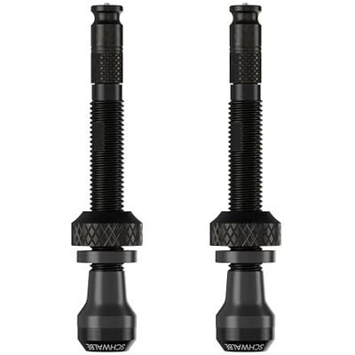 Schwalbe Clik Valve Tubeless Ventil Set – 2 x 60 mm Ventile Innovation zum Aufpumpen von Fahrradreifen – Tubeless Conversion Schwalbe Clik Valve Tubeless Ventil Set – 2 x 60 mm Ventile Innovation zum Aufpumpen von Fahrradreifen – Tubeless Conversion