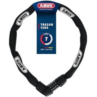 ABUS Kettenschloss Tresor 1385 – Zahlenschloss aus gehärtetem Stahl – 7 mm starke Vierkantkette – -Sicherheitslevel 7 – 110 cm – Orange ABUS Kettenschloss Tresor 1385 – Zahlenschloss aus gehärtetem Stahl – 7 mm starke Vierkantkette – -Sicherheitslevel 7 – 110 cm – Orange