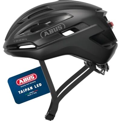 ABUS Gravel-Helm Taipan LED Fahrradhelm mit Licht fürs Gravel-Biken leicht, vielseitig und gut belüftet mit Brillenhalterung für Jugendliche, Frauen und Männer Größe L, schwarz ABUS Gravel-Helm Taipan LED Fahrradhelm mit Licht fürs Gravel-Biken leicht, vielseitig und gut belüftet mit Brillenhalterung für Jugendliche, Frauen und Männer Größe L, schwarz