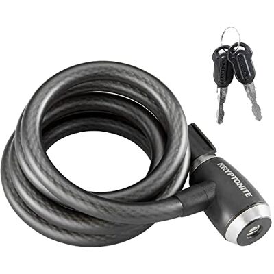 Kryptonite KryptoFlex 1518 Kabelschloss, geflochtenes 15 mm dickes Kabel aus Stahl, Fahrradschloss mit Vinylhülle, Sicherheitslevel 3/10, Easy-Click-System, Gewicht 1,07 kg, Kabellänge 180 cm Kryptonite KryptoFlex 1518 Kabelschloss, geflochtenes 15 mm dickes Kabel aus Stahl, Fahrradschloss mit Vinylhülle, Sicherheitslevel 3/10, Easy-Click-System, Gewicht 1,07 kg, Kabellänge 180 cm