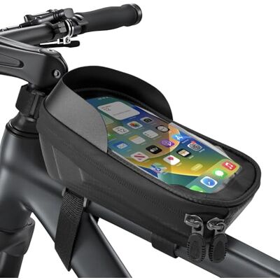 Kolamom Fahrradtasche Rahmen,1.25L Wasserdicht Handytasche Fahrrad für Smartphone bis zu 6.8 Zoll,mit TPU Sensitivem Touchscreen für den männlichen Radsportler Fahrradzubehör,für Montainbikes,Rennrad, Ebikes Kolamom Fahrradtasche Rahmen,1.25L Wasserdicht Handytasche Fahrrad für Smartphone bis zu 6.8 Zoll,mit TPU Sensitivem Touchscreen für den männlichen Radsportler Fahrradzubehör,für Montainbikes,Rennrad, Ebikes