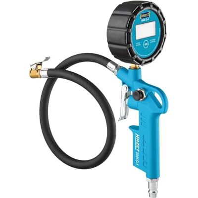 Hazet Reifenfüll-Messgerät 9041D-1 I Digitale Anzeige, beleuchtet, Messbereich: 0-12 bar, Schlauchlänge: 400 mm, Manometer-Durchmesser: 63 mm I Reifendruckprüfer für Auto, Motorrad, Lkw uvm. Hazet Reifenfüll-Messgerät 9041D-1 I Digitale Anzeige, beleuchtet, Messbereich: 0-12 bar, Schlauchlänge: 400 mm, Manometer-Durchmesser: 63 mm I Reifendruckprüfer für Auto, Motorrad, Lkw uvm.