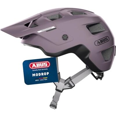 ABUS MTB-Helm MoDrop robuster Fahrradhelm mit guter Belüftung für Mountainbiker individuelle Passform Unisex Lila, S ABUS MTB-Helm MoDrop robuster Fahrradhelm mit guter Belüftung für Mountainbiker individuelle Passform Unisex Lila, S