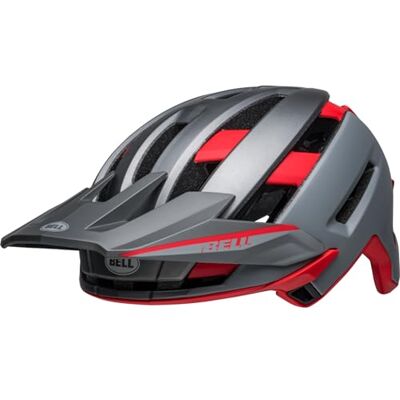 BELL Bike Super Air R Spherical Fahrradhelme Matte Gray/Red M BELL Bike Super Air R Spherical Fahrradhelme Matte Gray/Red M