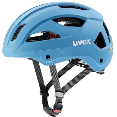 Uvex Stride Fahrradhelm, Azure matt, 59-61 cm mit Plug-in LED nachrüstbar individuelle Größenanpassung Uvex Stride Fahrradhelm, Azure matt, 59-61 cm mit Plug-in LED nachrüstbar individuelle Größenanpassung