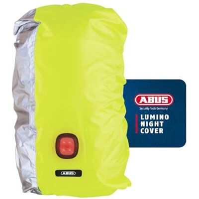 ABUS Regenschutz für Rucksäcke Lumino X-Urban Cover mit integriertem USB-Rücklicht wasserdichter & sichtbarer Rucksacküberzug Gelb/Silber ABUS Regenschutz für Rucksäcke Lumino X-Urban Cover mit integriertem USB-Rücklicht wasserdichter & sichtbarer Rucksacküberzug Gelb/Silber