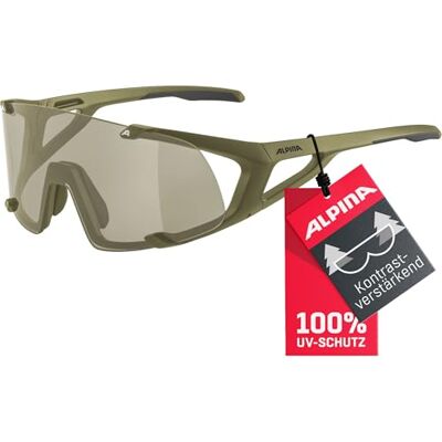 ALPINA Hawkeye Q-lite Sportbrille, olive-matt, One Size ALPINA Hawkeye Q-lite Sportbrille, olive-matt, One Size