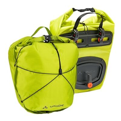 VAUDE Fahrrad Vorderradtasche Aqua Front Light, 2er Set, Ultraleicht, wasserdicht, Made in Germany, Bright Green, Einheitsgröße VAUDE Fahrrad Vorderradtasche Aqua Front Light, 2er Set, Ultraleicht, wasserdicht, Made in Germany, Bright Green, Einheitsgröße