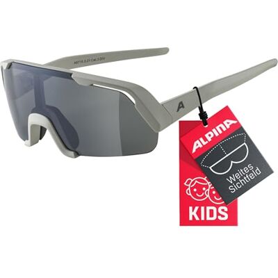 ALPINA ROCKET YOUTH Verspiegelte und Bruchsichere Sport- & Fahrradbrille Mit 100% UV-Schutz Für Kinder, cool-grey matt, One Size ALPINA ROCKET YOUTH Verspiegelte und Bruchsichere Sport- & Fahrradbrille Mit 100% UV-Schutz Für Kinder, cool-grey matt, One Size