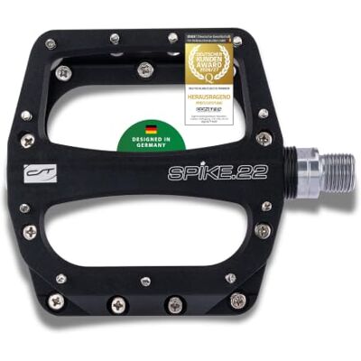 CONTEC Fahrrad-Pedale Spike.22, 2 Stück, Aluminium, MTB- und Freeride-Pedale, CrMo-Stahlachse, gedichtete Lager, austauschbare Pins, für Mountainbike und Trekking CONTEC Fahrrad-Pedale Spike.22, 2 Stück, Aluminium, MTB- und Freeride-Pedale, CrMo-Stahlachse, gedichtete Lager, austauschbare Pins, für Mountainbike und Trekking