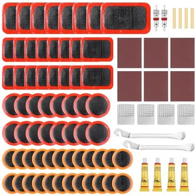 AiQInu Fahrrad Reparaturset, 86pcs Flickzeug Fahrrad, Fahrrad Flickzeug Set, Fahrradflicken Set, Reifenreparaturset Fahrrad, Fahrradreifen Reparaturset AiQInu Fahrrad Reparaturset, 86pcs Flickzeug Fahrrad, Fahrrad Flickzeug Set, Fahrradflicken Set, Reifenreparaturset Fahrrad, Fahrradreifen Reparaturset
