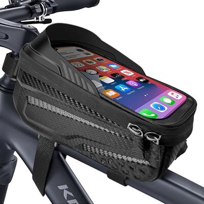 Kolamom Fahrradtasche Rahmen,1.8L Wasserdicht Handytasche Fahrrad für Smartphone bis zu 6.8 Zoll,mit TPU Sensitivem Touchscreen für den männlichen Radsportler Fahrradzubehör,für Montainbikes,Rennrad, Ebikes Kolamom Fahrradtasche Rahmen,1.8L Wasserdicht Handytasche Fahrrad für Smartphone bis zu 6.8 Zoll,mit TPU Sensitivem Touchscreen für den männlichen Radsportler Fahrradzubehör,für Montainbikes,Rennrad, Ebikes