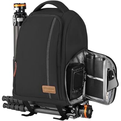 TARION Kamerarucksack Leicht Kamera Rucksack mit 15 Zoll Laptopfach Schwarz Kompakt DSLR Rucksack Wasserdicht Fotorucksack Klein mit Regenschutzhülle Regenhaube für Outdoor Reisen TB-04 TARION Kamerarucksack Leicht Kamera Rucksack mit 15 Zoll Laptopfach Schwarz Kompakt DSLR Rucksack Wasserdicht Fotorucksack Klein mit Regenschutzhülle Regenhaube für Outdoor Reisen TB-04