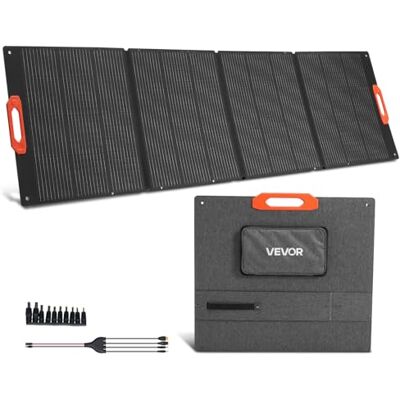 VEVOR Monokristalline Solarmodule 300W Faltbar, ETFE-Solarpanel-Ladegerät mit MC4-Ausgang & 10-in-1-DC-Adaptern, IP67 Wasserdicht, Balkonkraftwerk für Powerstations, Camping, Wandertouren VEVOR Monokristalline Solarmodule 300W Faltbar, ETFE-Solarpanel-Ladegerät mit MC4-Ausgang & 10-in-1-DC-Adaptern, IP67 Wasserdicht, Balkonkraftwerk für Powerstations, Camping, Wandertouren