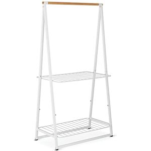 Brabantia Kleiderständer Linn Zwei höhenverstellbaren Regalen Wäscheständer Kleiderstange Aufhängen, Lüften oder Trocknen von Kleidung Platzsparend Stabil und standfest Weiss Groß Brabantia Kleiderständer Linn Zwei höhenverstellbaren Regalen Wäscheständer Kleiderstange Aufhängen, Lüften oder Trocknen von Kleidung Platzsparend Stabil und standfest Weiss Groß