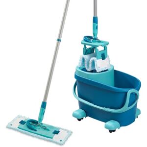 Leifheit Set CLEAN Twist M Flachwischer Ergo 2.0 mit Rollen, Bodenwischer mit Supersoft Bezug für nebelfeuchte Reinigung auf Parkett, Laminat und Echtholz, Mop mit Schleudertechnologie Leifheit Set CLEAN Twist M Flachwischer Ergo 2.0 mit Rollen, Bodenwischer mit Supersoft Bezug für nebelfeuchte Reinigung auf Parkett, Laminat und Echtholz, Mop mit Schleudertechnologie