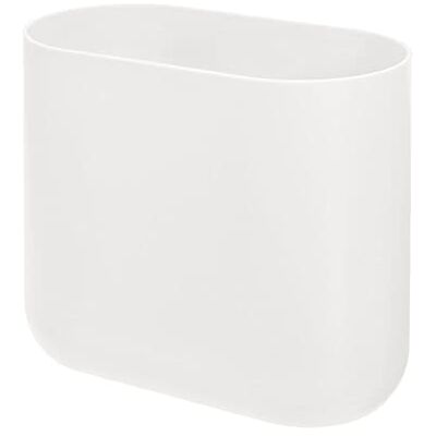 InterDesign iDesign Abfalleimer aus recyceltem Kunststoff, oval, The Cade Collection, 27 x 14 x 24,8 cm, Kokosnuss InterDesign iDesign Abfalleimer aus recyceltem Kunststoff, oval, The Cade Collection, 27 x 14 x 24,8 cm, Kokosnuss