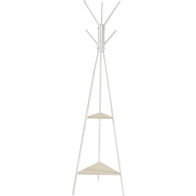 VASAGLE Garderobenständer in Baumform, Kleiderständer, freistehende Garderobe, Industrie-Design, mit 2 Ablagen, für Kleidung, Hüte, Taschen, naturbeige-perlweiß RCR016N01 VASAGLE Garderobenständer in Baumform, Kleiderständer, freistehende Garderobe, Industrie-Design, mit 2 Ablagen, für Kleidung, Hüte, Taschen, naturbeige-perlweiß RCR016N01