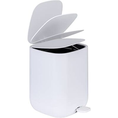 WENKO Treteimer Mod. Davos Kosmetikeimer 6,5 Liter mit Easy-Close Absenkautomatik aus BPA-freiem Kunststoff Maße 23,5 x 26 x 27,5 cm Farbe Weiß matt WENKO Treteimer Mod. Davos Kosmetikeimer 6,5 Liter mit Easy-Close Absenkautomatik aus BPA-freiem Kunststoff Maße 23,5 x 26 x 27,5 cm Farbe Weiß matt