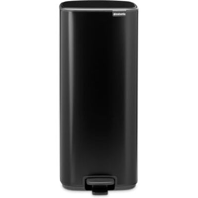Brabantia Bo Treteimer 30 L (mattschwarz), platzsparender Mini Mülleimer mit Soft-Close-Funktion und leichtgängigem Pedal, Badmülleimer mit herausnehmbarem Inneneimer, inklusive PerfectFit Müllbeuteln Brabantia Bo Treteimer 30 L (mattschwarz), platzsparender Mini Mülleimer mit Soft-Close-Funktion und leichtgängigem Pedal, Badmülleimer mit herausnehmbarem Inneneimer, inklusive PerfectFit Müllbeuteln