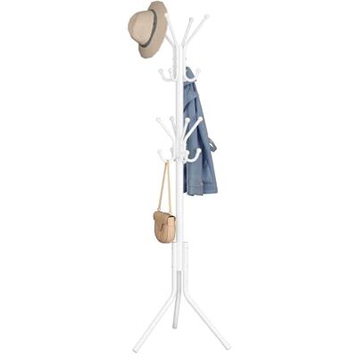 SONGMICS Kleiderständer, Garderobenständer aus Metall, Garderobe, für Kleidung, Taschen und Hüte, Höhe 175 cm, mit 16 Haken, Eingangsbereich, Wohnzimmer, Schlafzimmer, wolkenweiß RCR081WC01 SONGMICS Kleiderständer, Garderobenständer aus Metall, Garderobe, für Kleidung, Taschen und Hüte, Höhe 175 cm, mit 16 Haken, Eingangsbereich, Wohnzimmer, Schlafzimmer, wolkenweiß RCR081WC01