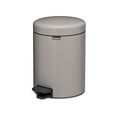Brabantia NewIcon Treteimer 5 l – Mini Mülleimer für Küche oder Bad mit Soft-Close-Funktion und leichtgängigem Pedal, Badmülleimer mit herausnehmbarem Inneneimer Soft Grey 21 x 27 x 29 cm Brabantia NewIcon Treteimer 5 l – Mini Mülleimer für Küche oder Bad mit Soft-Close-Funktion und leichtgängigem Pedal, Badmülleimer mit herausnehmbarem Inneneimer Soft Grey 21 x 27 x 29 cm