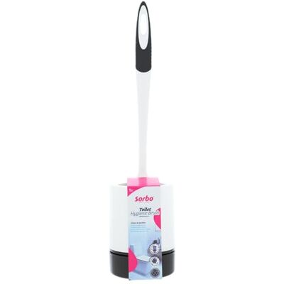 Sorbo Hygienische Toilettenbürste – Toilettenbürste mit Gummiborsten, hält weniger Schmutz fest, leicht ausspülbar, Flexible Borsten, WC-Bürste mit Halter Sorbo Hygienische Toilettenbürste – Toilettenbürste mit Gummiborsten, hält weniger Schmutz fest, leicht ausspülbar, Flexible Borsten, WC-Bürste mit Halter