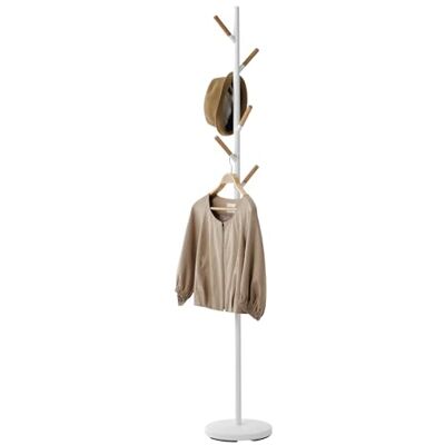 Yamazaki 2814 PLAIN Coat Hanger, white, Steel/Wood, 28 x 28 x 177 cm Yamazaki 2814 PLAIN Coat Hanger, white, Steel/Wood, 28 x 28 x 177 cm