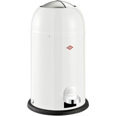 WESCO Kickmaster Junior Abfallsammler in der Farbe weiß, pulverbeschichtetes Stahlblech, eingebauter Dämpfer, 12 Liter Volumen, Kunststoff-Einsatz, Einwurfklappe WESCO Kickmaster Junior Abfallsammler in der Farbe weiß, pulverbeschichtetes Stahlblech, eingebauter Dämpfer, 12 Liter Volumen, Kunststoff-Einsatz, Einwurfklappe