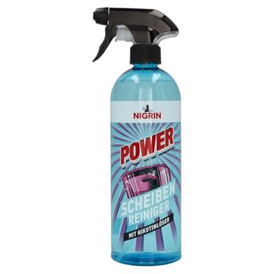 NIGRIN Power Scheiben-Reiniger, Innen- und Außenreinigung, mit Nikotinlöser, entfernt Fingerabdrücke, Reinigung ohne Schlieren und Streifen, reduziert Blendeffekte und Lichtreflexionen, 750 ml NIGRIN Power Scheiben-Reiniger, Innen- und Außenreinigung, mit Nikotinlöser, entfernt Fingerabdrücke, Reinigung ohne Schlieren und Streifen, reduziert Blendeffekte und Lichtreflexionen, 750 ml