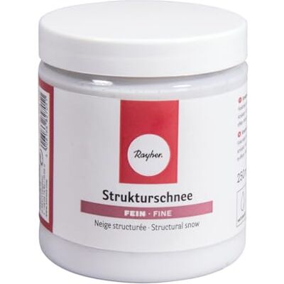 Rayher Strukturschnee fein, schneeweiß, mit Eis-Effekt, Dekoschnee-Paste für weiße, feinkörnige, strukturierte Oberflächeneffekte wie Schnee, frostig glitzernde Schneeeffekte, Dose 250 ml, 35108100 Rayher Strukturschnee fein, schneeweiß, mit Eis-Effekt, Dekoschnee-Paste für weiße, feinkörnige, strukturierte Oberflächeneffekte wie Schnee, frostig glitzernde Schneeeffekte, Dose 250 ml, 35108100