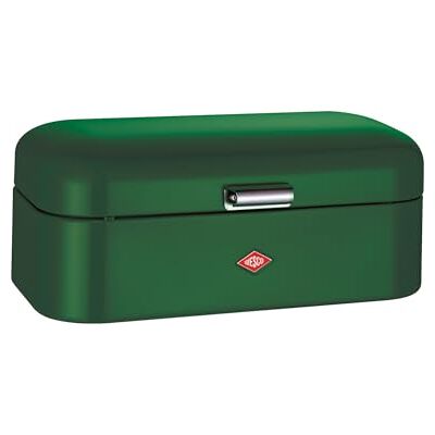 WESCO Grandy Brotkasten in der Farbe darkgreen, pulverbeschichtetes Stahlblech, Lüftungslöcher und stabiler Handgriff, Special Edition Weihnachten, 420 x 220x 170 mm WESCO Grandy Brotkasten in der Farbe darkgreen, pulverbeschichtetes Stahlblech, Lüftungslöcher und stabiler Handgriff, Special Edition Weihnachten, 420 x 220x 170 mm