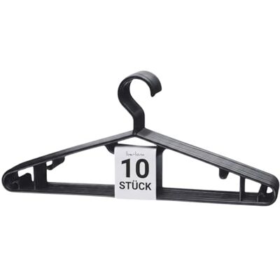 Berlona Kleiderbügel 10 Stück Schwarz Kunststoffbügel mit seitlichen Haken Klassisches Design, leicht und multifunktionell Für Mäntel, Kleider, Hemden, Pullover, Krawatten und Hosen Berlona Kleiderbügel 10 Stück Schwarz Kunststoffbügel mit seitlichen Haken Klassisches Design, leicht und multifunktionell Für Mäntel, Kleider, Hemden, Pullover, Krawatten und Hosen