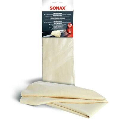 SONAX PremiumLeder (1 Stück) saugfähiges Naturleder zum Flecken- und streifenfreien Trocknen von Lackoberflächen, Glas und Spiegeln SONAX PremiumLeder (1 Stück) saugfähiges Naturleder zum Flecken- und streifenfreien Trocknen von Lackoberflächen, Glas und Spiegeln