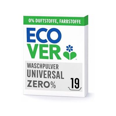 ECOVER Zero Waschpulver, für empfindliche Haut, Waschmittel für Babywäsche und Allergiker, 1 x 19 Waschgänge, 1 x 0.95 kg ECOVER Zero Waschpulver, für empfindliche Haut, Waschmittel für Babywäsche und Allergiker, 1 x 19 Waschgänge, 1 x 0.95 kg