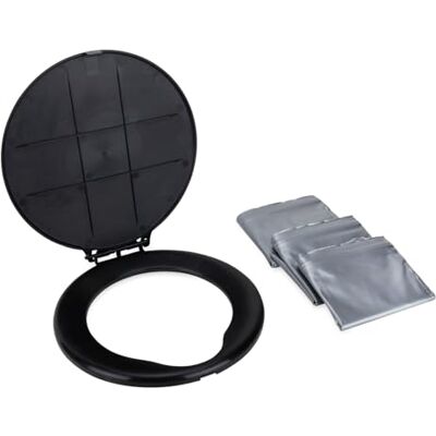 Camco Eimer-Toilettensitz mit Deckel, verwandelt einen 18-L-Standard-Eimer in eine tragbare Toilette für Camping, Jagd und mehr, praktische Camping-Toilette – inklusive 3 Camco Eimer-Toilettensitz mit Deckel, verwandelt einen 18-L-Standard-Eimer in eine tragbare Toilette für Camping, Jagd und mehr, praktische Camping-Toilette – inklusive 3