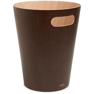 Umbra Woodrow Abfalleimer – Zweifarbiger Holz Papierkorb für Büro, Badezimmer, Wohnzimmer und Mehr, 7,5l Fassungsvermögen, Espresso/Natur Umbra Woodrow Abfalleimer – Zweifarbiger Holz Papierkorb für Büro, Badezimmer, Wohnzimmer und Mehr, 7,5l Fassungsvermögen, Espresso/Natur
