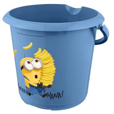 keeeper ilvie Eimer mit integrierter Mess-Skala und ergonomischem Griff, 10 l, Design: Minions Happiness, Soft Blue keeeper ilvie Eimer mit integrierter Mess-Skala und ergonomischem Griff, 10 l, Design: Minions Happiness, Soft Blue