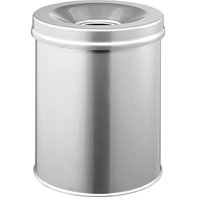 Durable Papierkorb Safe rund 15 Liter, silber, 330523 Durable Papierkorb Safe rund 15 Liter, silber, 330523