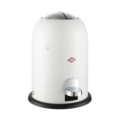 WESCO Mini Master Kosmetikeimer in der Farbe weiß matt, pulverbeschichtetes Stahlblech, 6 Liter Volumen, Kunststoff-Einsatz, Fußtritt WESCO Mini Master Kosmetikeimer in der Farbe weiß matt, pulverbeschichtetes Stahlblech, 6 Liter Volumen, Kunststoff-Einsatz, Fußtritt