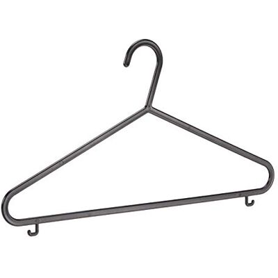 Amazon Basics Kunststoff-Kleiderbügel mit seitlichen Haken und Steg für Anzughosen, 50-er Pack, Schwarz Amazon Basics Kunststoff-Kleiderbügel mit seitlichen Haken und Steg für Anzughosen, 50-er Pack, Schwarz