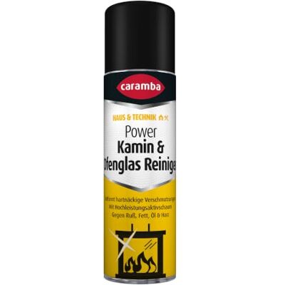 Caramba Power Kamin & Ofenglasreiniger, Entfernt Ruß-, Fett- und Harz auf Kaminscheiben, Zubehör für Kamin-, Holz- und Kohleöfen, Glasreiniger, 500 ml Caramba Power Kamin & Ofenglasreiniger, Entfernt Ruß-, Fett- und Harz auf Kaminscheiben, Zubehör für Kamin-, Holz- und Kohleöfen, Glasreiniger, 500 ml